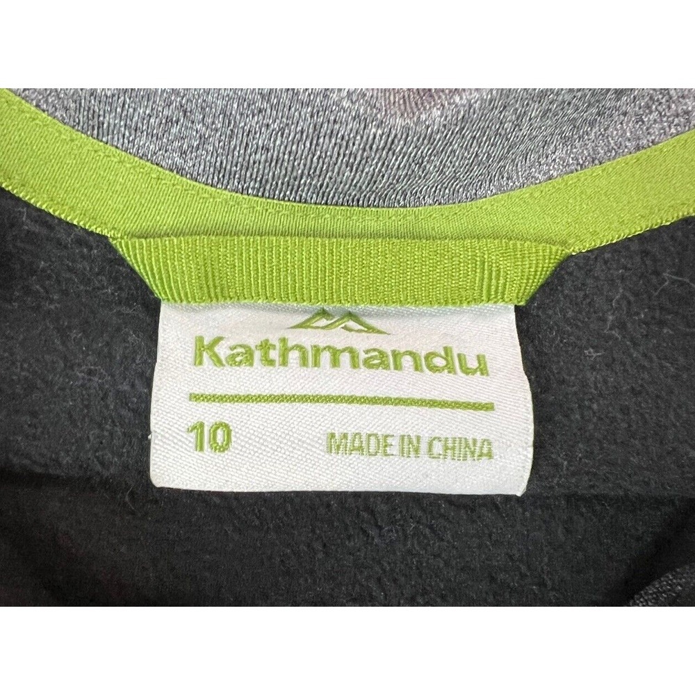 Kathmandu Womens Size 10 Fleece Jacket Black Quarter Zip - Picture 6 of 7